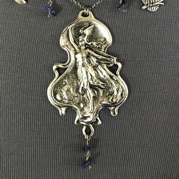 Athena Minerva Greek Roman Goddess Wisdom & War Handmade Necklace, Lapis Lazuli - Picture 4 of 15